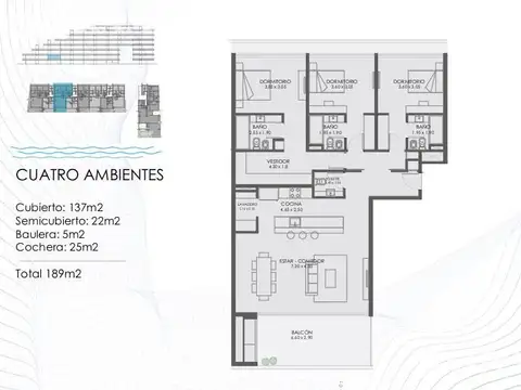 Departamento en Venta de 3 dormitorios