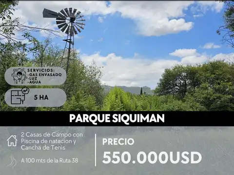 Venta Espectacular Terreno/Campo De 50.000 Mts² Con Costa De Río En Parque Siquiman