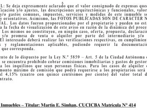 Amplia Oficina en Alquiler - Zona Tribunales muy Luminosa