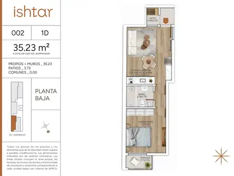 VENTA APARTAMENTO 1 DORMITORIO GOES POZO