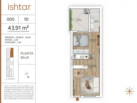 VENTA APARTAMENTO 1 DORMITORIO GOES POZO
