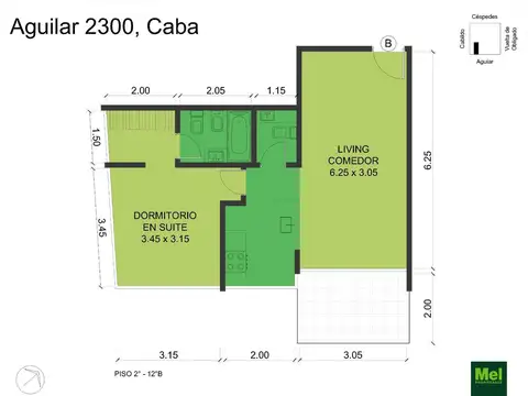 Departamento en Venta de 1 dormitorio
