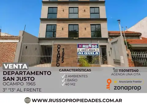Venta Departamento Villa Luzuriaga 2 ambientes