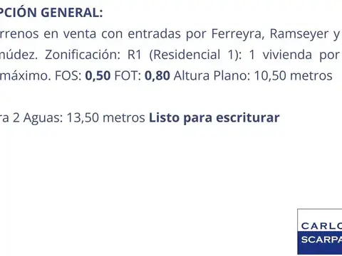 Terreno en Venta de 516,0 m2