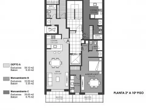 Departamento Monoambiente con 1 baño
