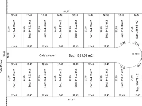 LOTE  EN VENTA 345 M2 MORENO