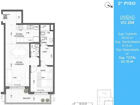 Departamento en Venta de 1 dormitorio