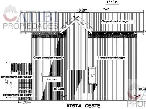Depto Tipo Casa 3 ambientes con 1 baño