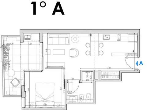 Departamento en Venta de Monoambiente