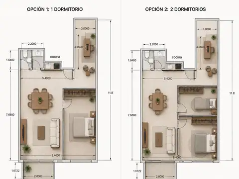 Departamento en Alquiler de Monoambiente