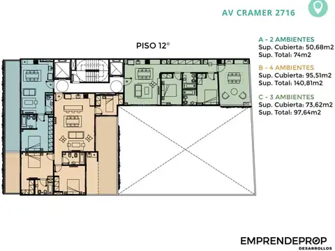 Departamento 1 ambiente a Estrenar - Belgrano