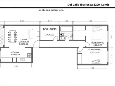 Departamento 4 ambientes con 1 baño