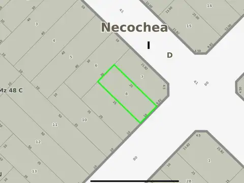 TERRENO EN VENTA 250m2 BARRIO MATADEROS, NECOCHEA 