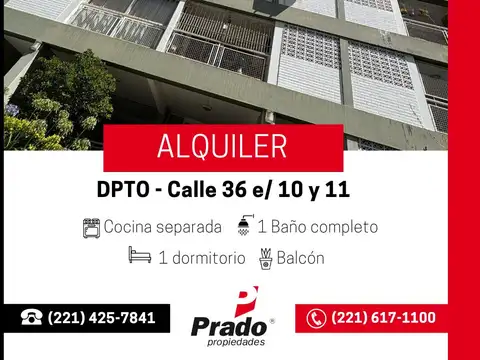 EXCELENTE DEPTO DE 1 DORM