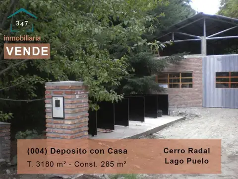 (004)  LAGO PUELO (Radal, Parque Industrial) Casa más Depòsito de uso industrial
