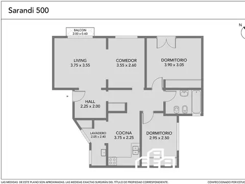 Departamento 3 ambientes con 1 baño