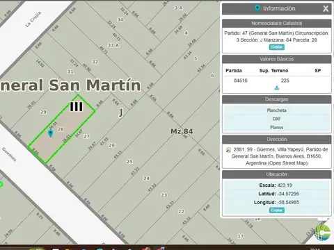 Terreno en Venta en San Andres, USD 114.000
