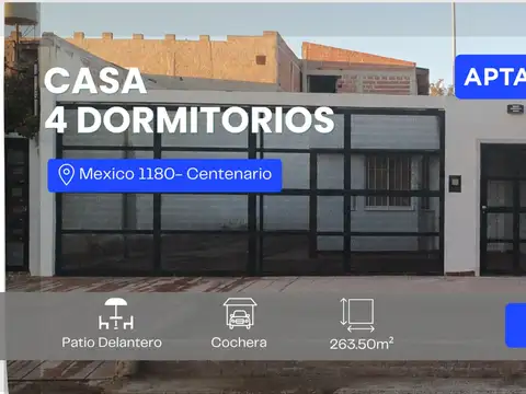 VENTA CASA CALLE MEXICO 1180-CENTENARIO