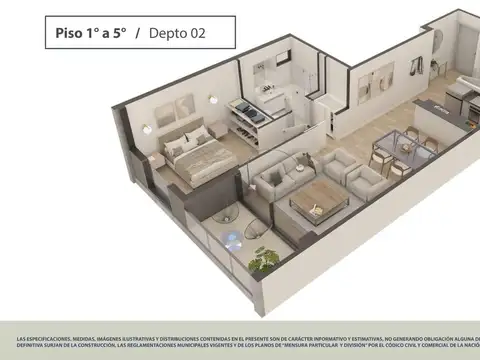Super 2 ambientes de categoria con amenities en Monte Castro