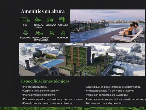 Departamento en Venta de 1 dormitorio