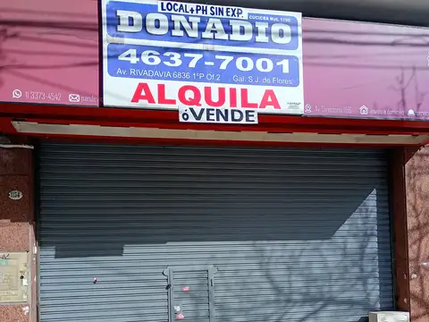 EXCELENTE LOCAL CON VIVIENDA PH SIN EXPENSAS