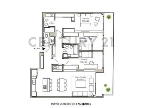 Departamento en Venta de 4 ambientes