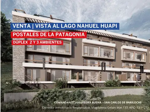 Dúplex 3 amb apto turismo Bariloche Vista al Lago