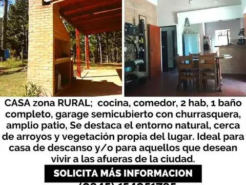 CASA ESTILO CAMPO (zona RURAL)