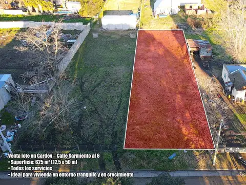 VENTA LOTE GARDEY TODOS LOS SERVICIOS