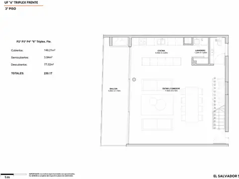 Departamento en Venta de 4 ambientes