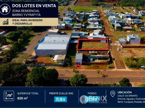 TF889 - TERRENO - 620m2 - B° YVYRÁ PYTÁ, CALLE 104 4749