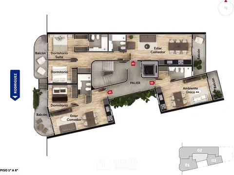 Departamento 2 ambientes con 1 baño