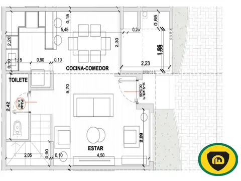 Departamento en Venta de 3 ambientes