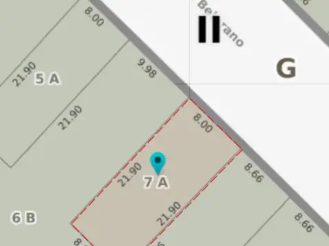 Terreno en Venta 20  mts Fondo