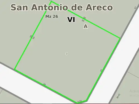 VENTA Terreno 1/4 de Manzana en la Localidad de Villa Lía