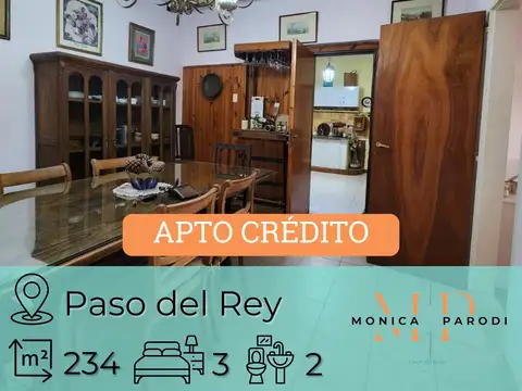 CASA EN VENTA EN PASO DEL REY – 4 AMBIENTES – INVERSIÓN CON RENTA ACTIVA
