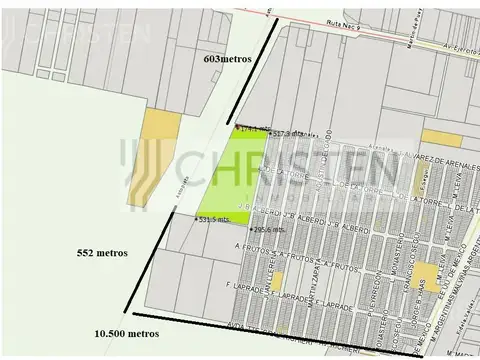 Terreno en Venta 164  mts Frente