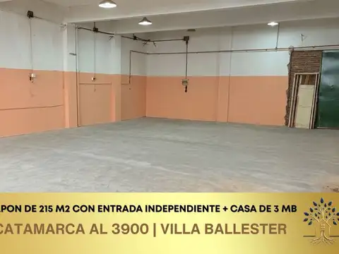 GALPÓN + VIVIENDA VILLA BALLESTER, SAN MARTÍN OPORTUNIDAD DE INVERSIÓN