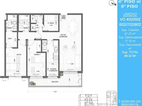 Departamento en Venta en Belgrano, USD 275.300
