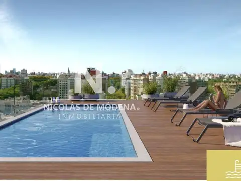 Vende Monoambiente Con Piscina A Estrenar en Cordón, Montevideo!