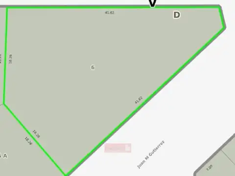 Terreno en Venta 18  mts Fondo