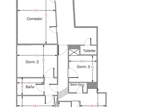 ALQUILER  SEMIPISO BARRIO NORTE-  estilo Francés 5 ambientes en ochava