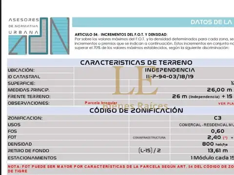Terreno en Venta en Troncos del Talar, USD 1.250.000
