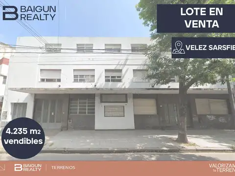 Terreno en venta en Velez Sarsfield 4200m2 vendibles