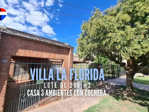 VENTA CASA 3 AMB COCHERA Y PATIO VILLA LA FLORIDA