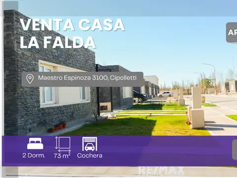 VENTA CASAS DE LA FALDA - CIPOLLETTI