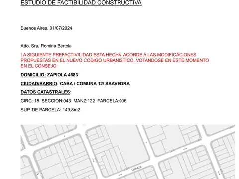 Terreno en  Saavedra