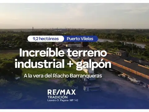 Terreno industrial con galpón en venta pto vilelas