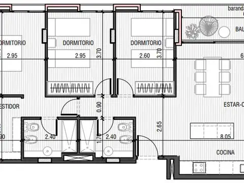 VENTA - Departamento 3 Dormitorios, Amenities - Frente Parque - Galinda, Funes