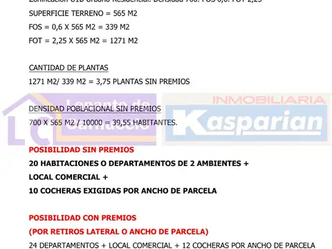 Terreno en Venta en San Justo, USD 800.000